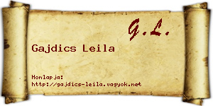 Gajdics Leila névjegykártya
